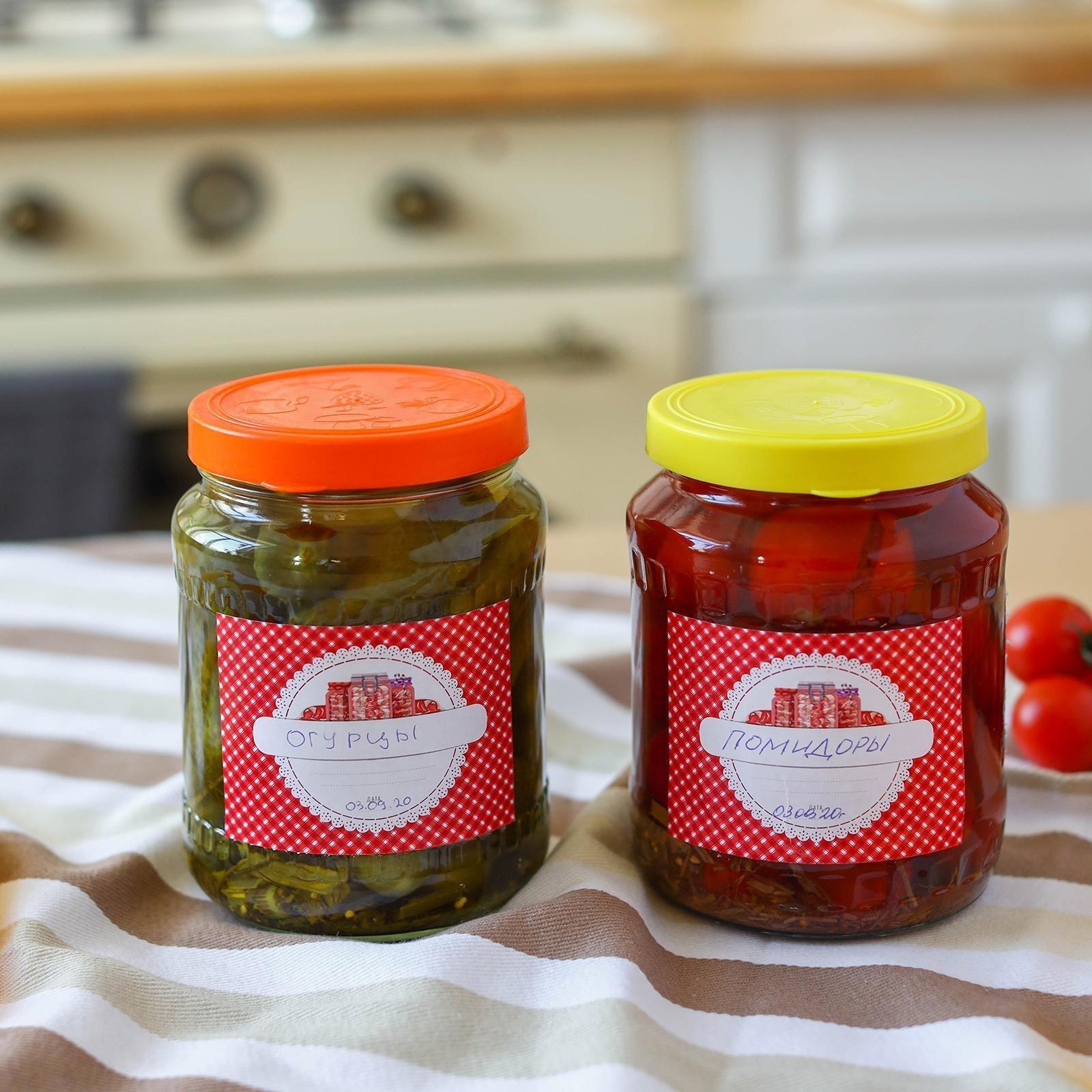 Этикетка для домашних заготовок «Лакомка», 70×70 мм, розовая