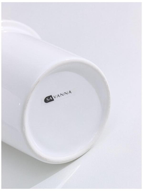 Дозатор для жидкого мыла на подставке SAVANNA «Геометрика», 250 мл, цвет чёрный