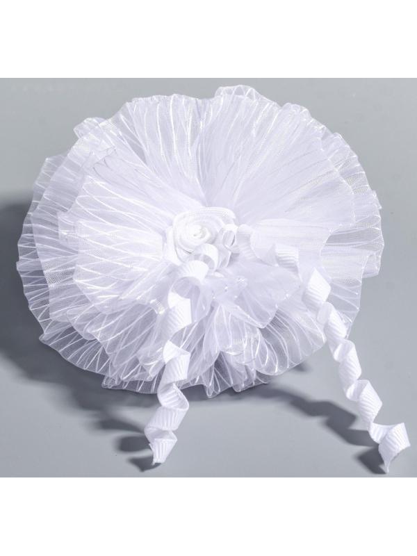 Бант для волос, ВИНКС, белый  с локонами, 7 см