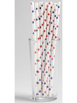 Трубочки для коктейля «Цветные звёзды», набор 12 шт.