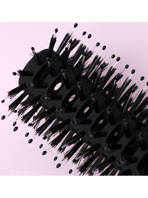 Брашинг профессиональный, вентилируемый, d = 6 см, цвет чёрный