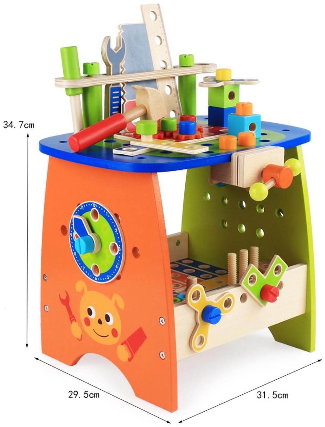 Игровой набор «Столярная мастерская», 89 деталей, 34,7 × 29,5 × 31 см