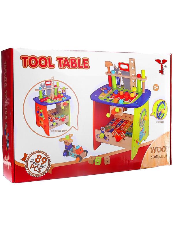 Игровой набор «Столярная мастерская», 89 деталей, 34,7 × 29,5 × 31 см