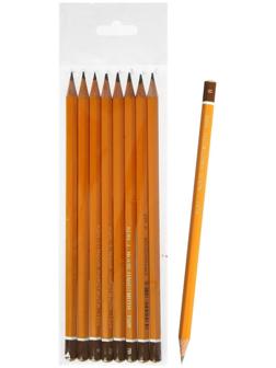 Набор карандашей чернографитных 8 штук, Koh-i-Noor 1500 В-B8, в пакете с европодвесом