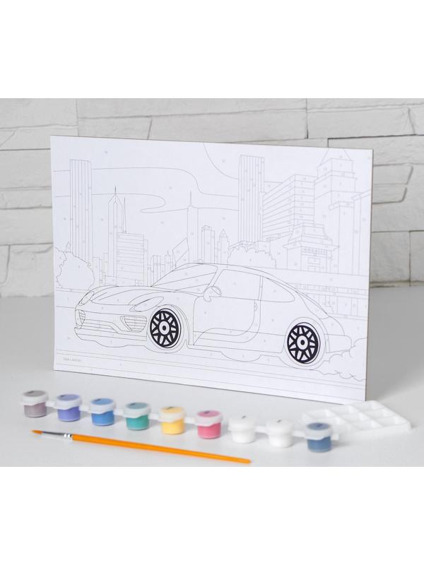 Картина по номерам «Машина» 20х28,5 см