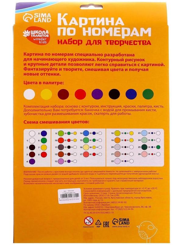 Картина по номерам «Машина» 20х28,5 см