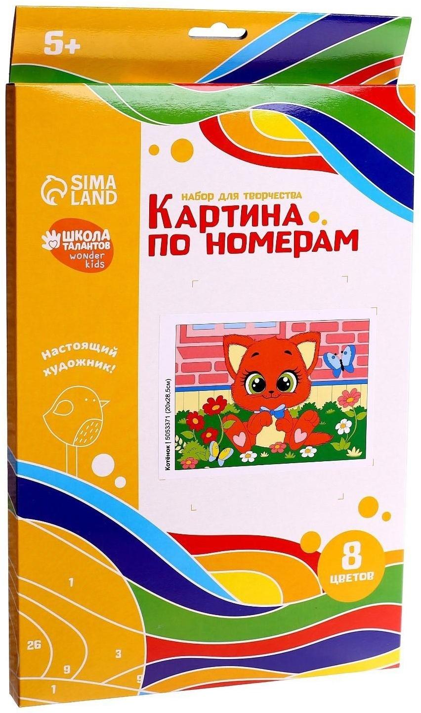 Картина по номерам «Котёнок» 20х28,5 см