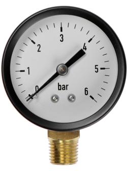 Манометр TAEN, радиальный, 6 атм, d=50 мм, наружная резьба 1/4