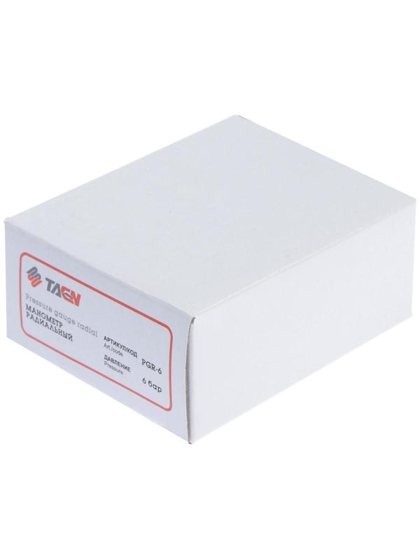 Манометр TAEN, радиальный, 6 атм, d=50 мм, наружная резьба 1/4