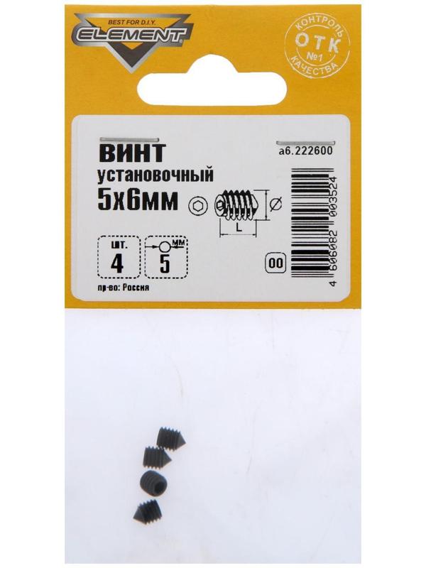 Винты установочные 5x6мм 4 шт