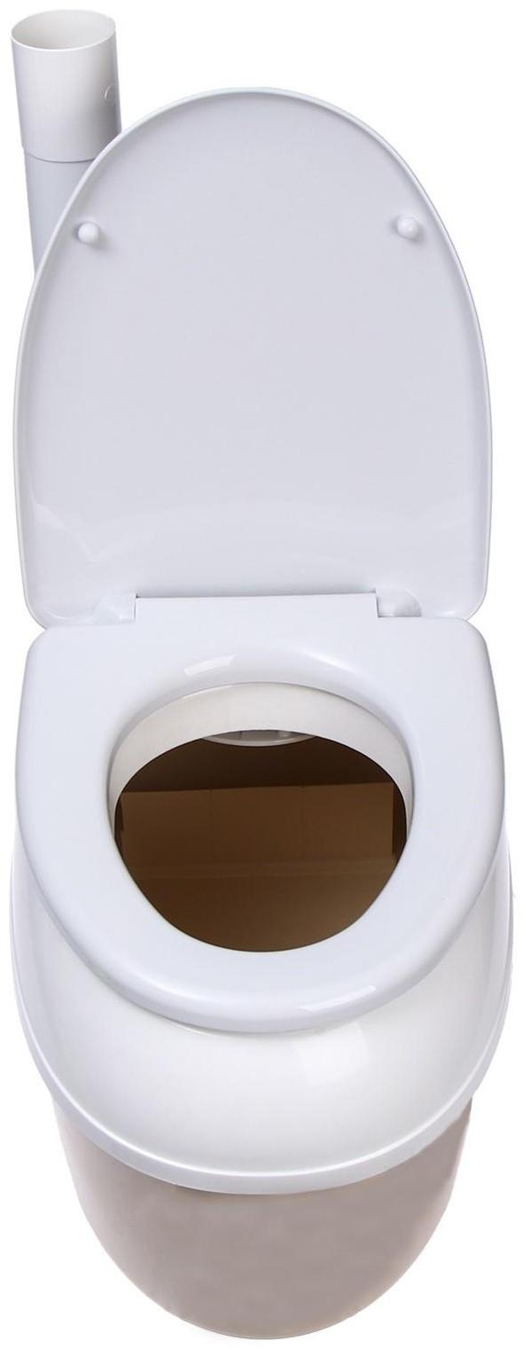 Биотуалет торфяной, 44 л, с ведром, торфом, вентиляцией и дренажом, «Piteco»