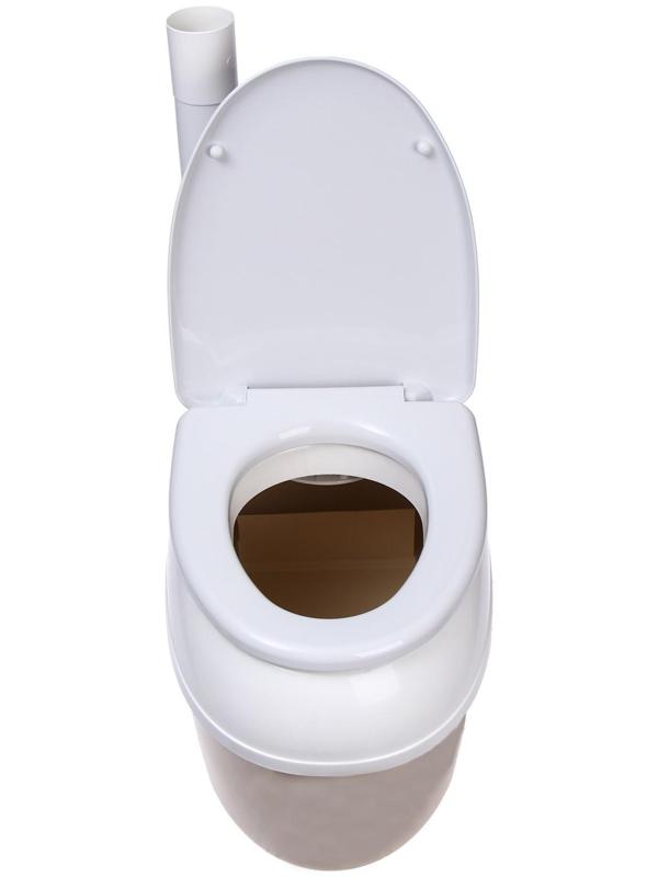 Биотуалет торфяной, 44 л, с ведром, торфом, вентиляцией и дренажом, «Piteco»