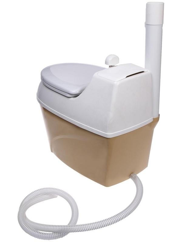 Биотуалет торфяной, 44 л, с ведром, торфом, вентиляцией и дренажом, «Piteco»
