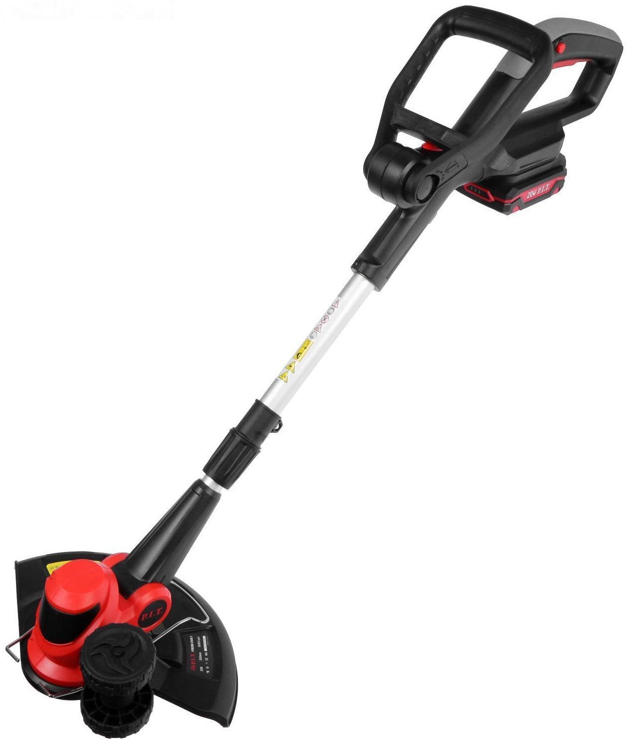 Триммер аккумуляторный P.I.T. PTR20H-250A/1, 20 В, 2 Ач, Li-lon, телескопическая штанга