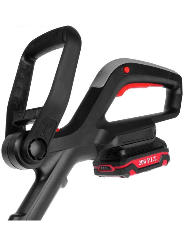 Триммер аккумуляторный P.I.T. PTR20H-250A/1, 20 В, 2 Ач, Li-lon, телескопическая штанга