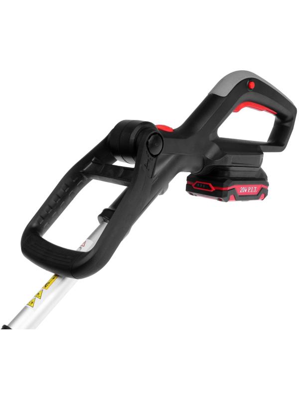 Триммер аккумуляторный P.I.T. PTR20H-250A/1, 20 В, 2 Ач, Li-lon, телескопическая штанга