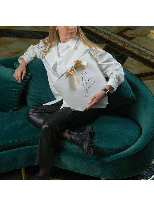 Пакет подарочный «For you», 30 х 27.5 х 12 см