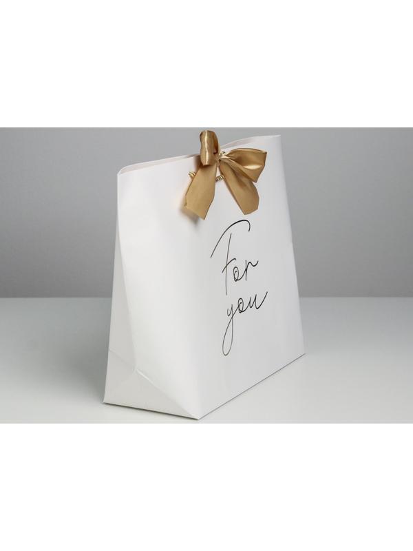 Пакет подарочный «For you», 30 х 27.5 х 12 см