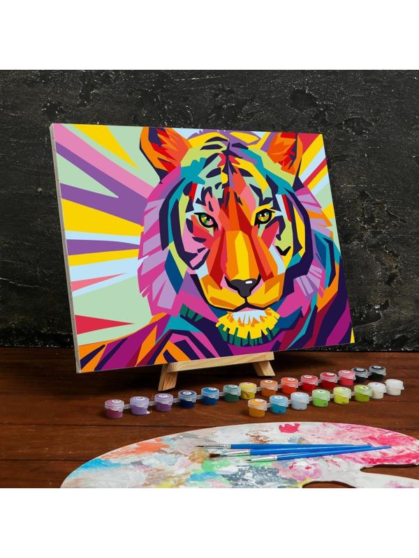 Картина по номерам на холсте с подрамником «Тигр» 30×40 см