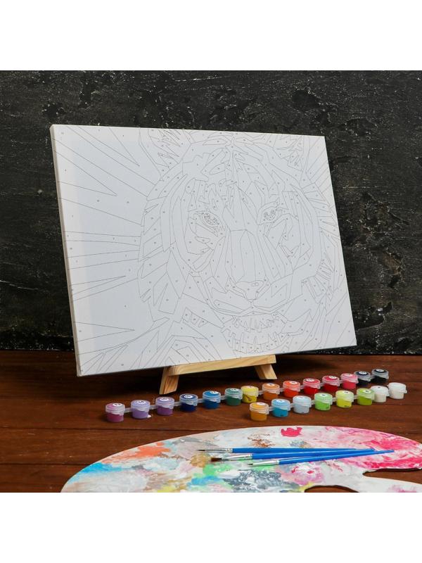 Картина по номерам на холсте с подрамником «Тигр» 30×40 см