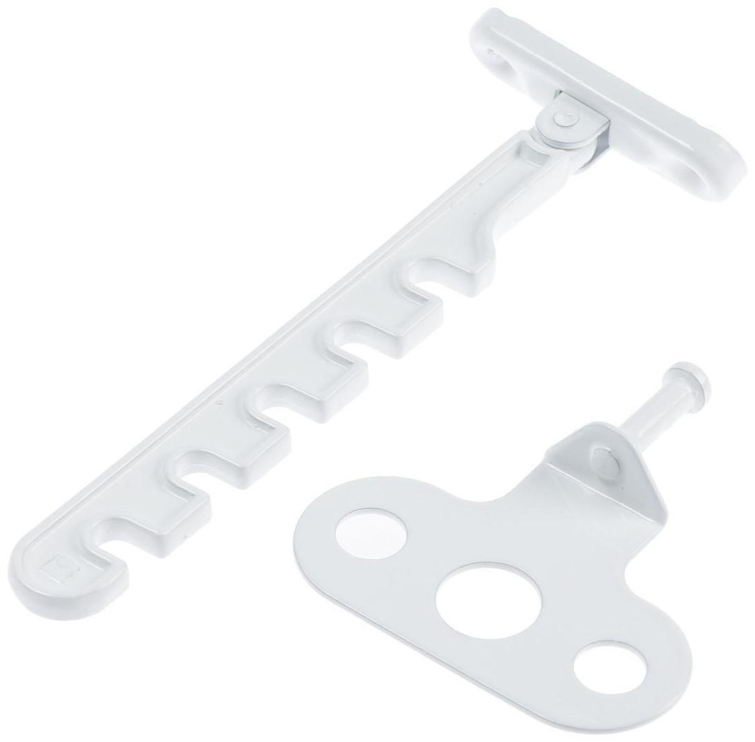 Ограничитель открывания белый металл, 5-х позиционный РП 623