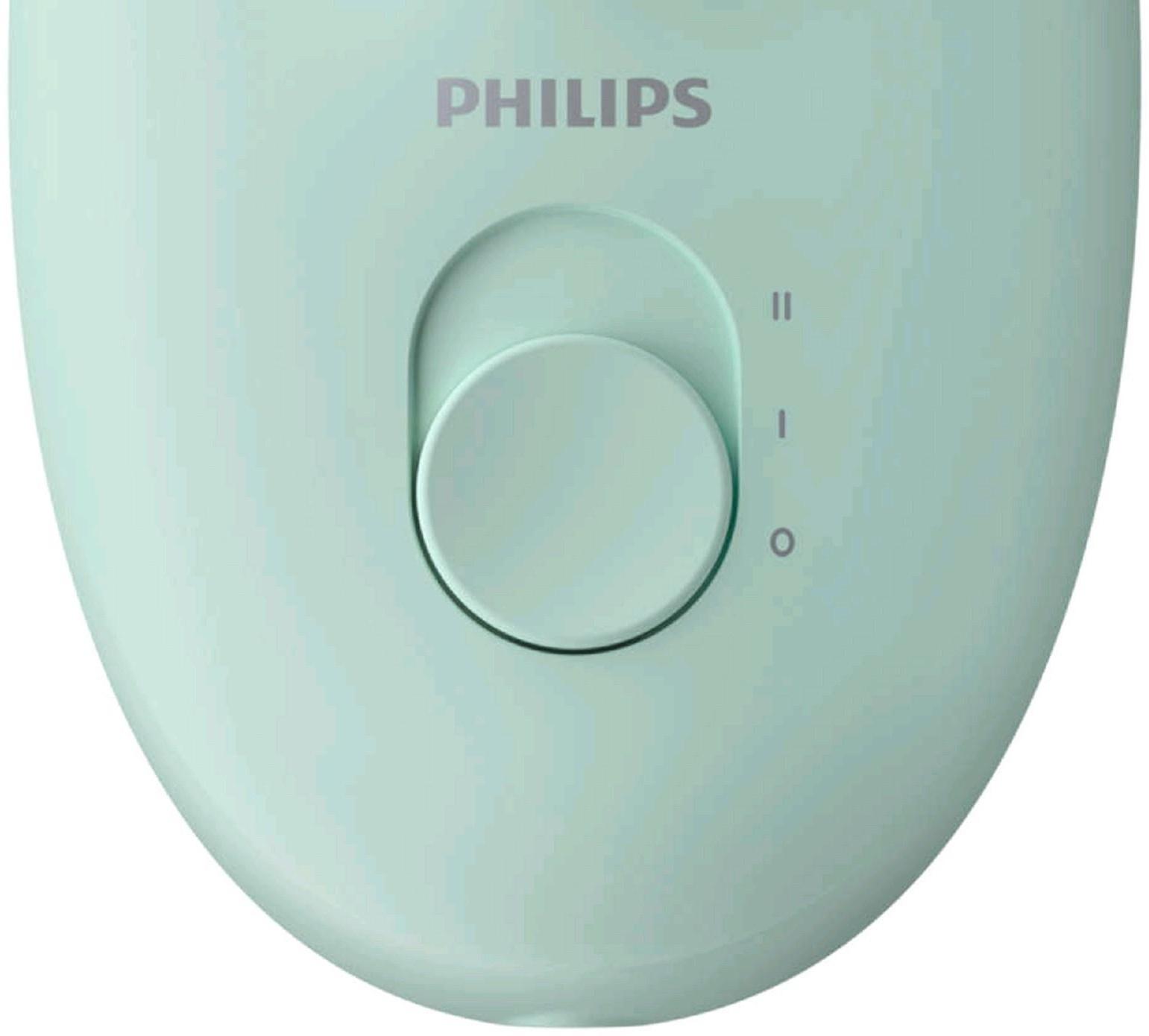 Эпилятор Philips BRE265/00, 5.4 Вт, 20 пинцетов, 2 скорости, от сети, цвет мятный