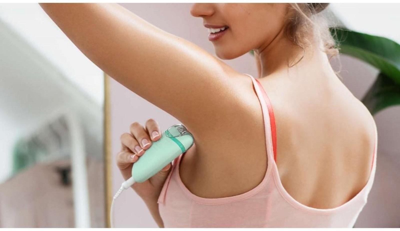 Эпилятор Philips BRE265/00, 5.4 Вт, 20 пинцетов, 2 скорости, от сети, цвет мятный