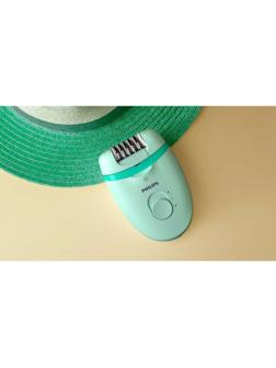 Эпилятор Philips BRE265/00, 5.4 Вт, 20 пинцетов, 2 скорости, от сети, цвет мятный