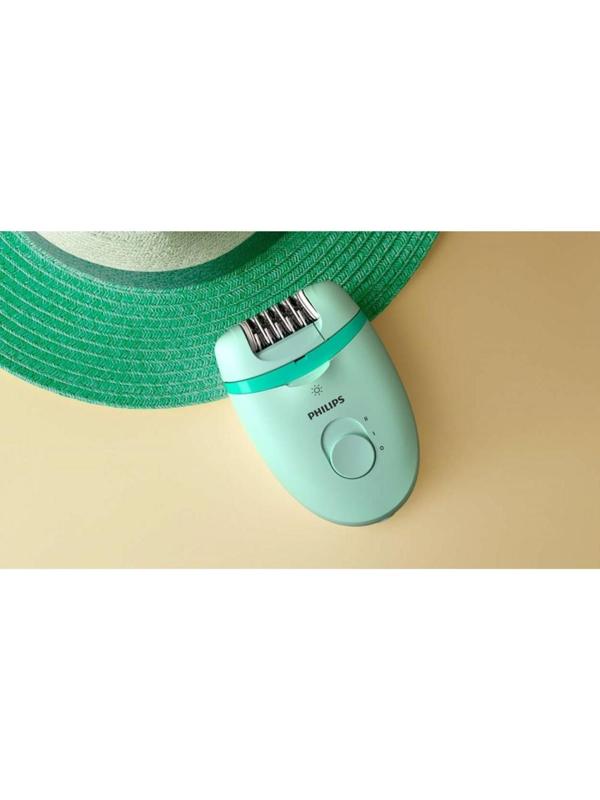 Эпилятор Philips BRE265/00, 5.4 Вт, 20 пинцетов, 2 скорости, от сети, цвет мятный