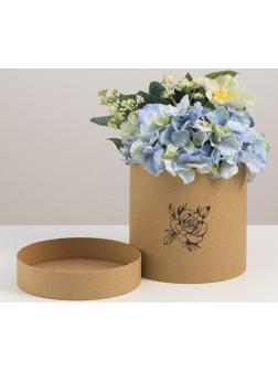 Шляпная коробка из крафта «Цветок», 15 х 15 см