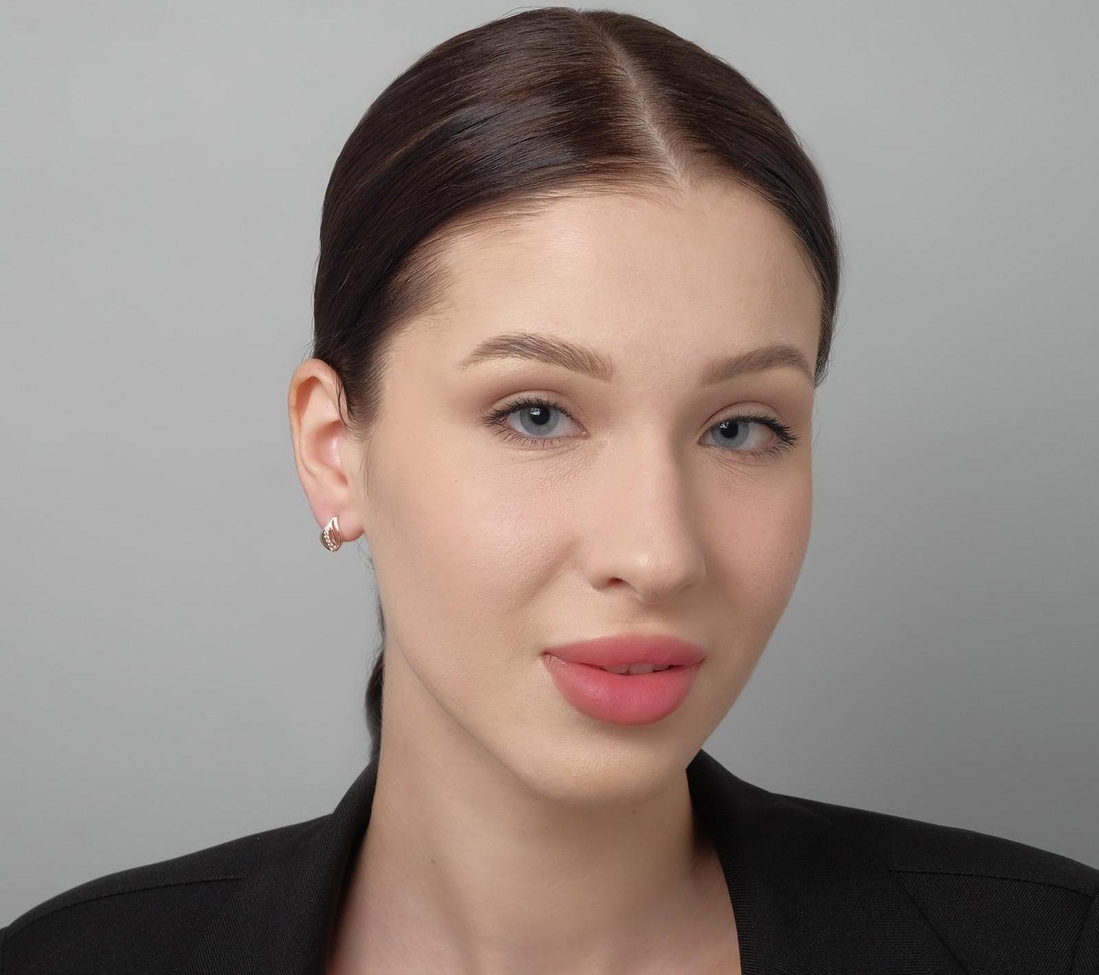 Серьги со стразами 