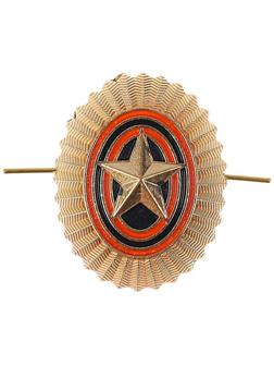 Кокарда со звездой, овальная, 3 × 4 см