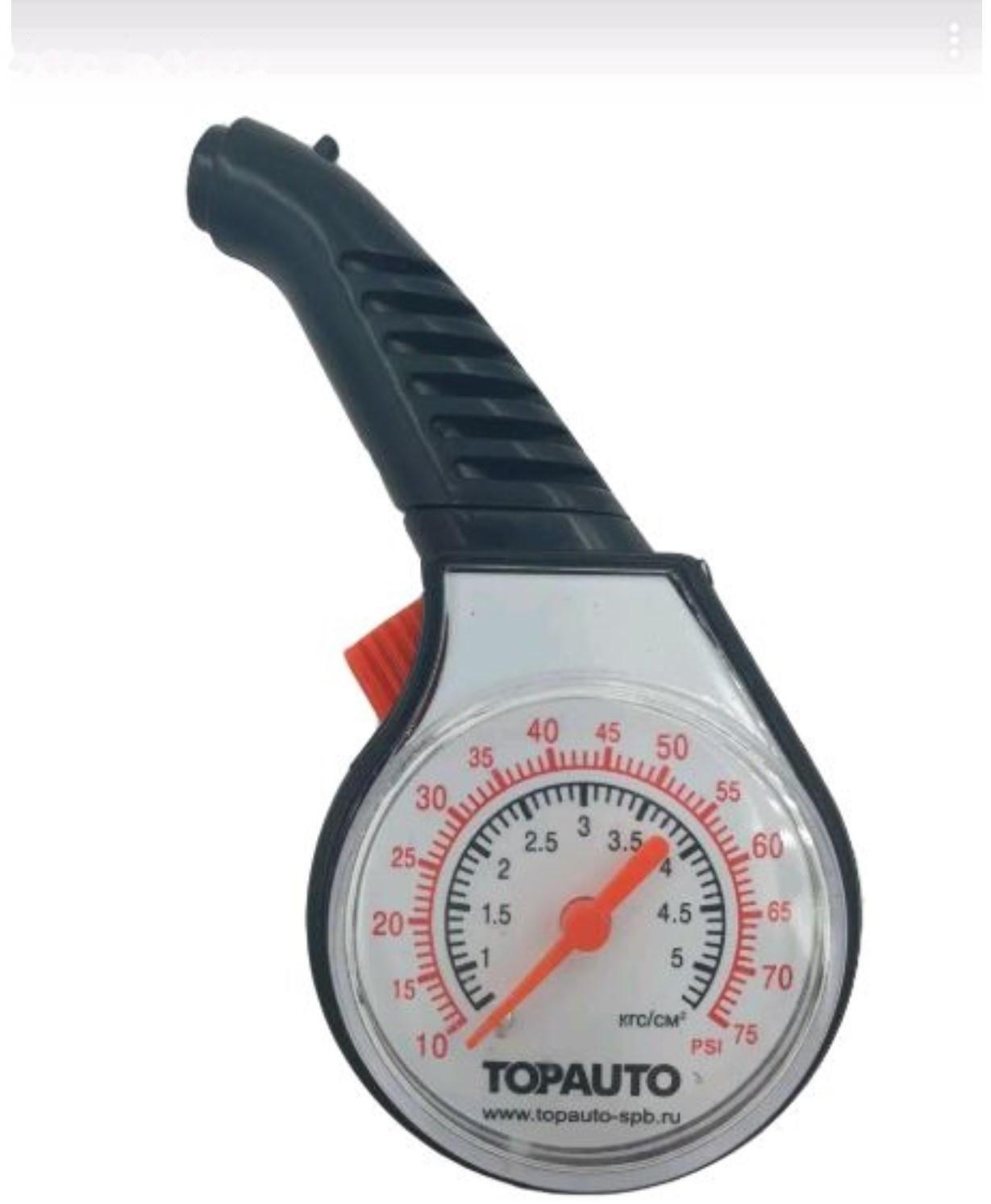 Шинный манометр TOPAUTO, ТА-202, до 5 АТМ