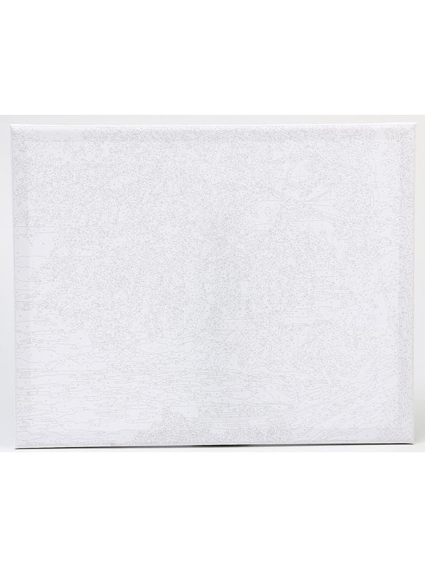 Картина по номерам на холсте с подрамником «Береза у озера» 40×50 см