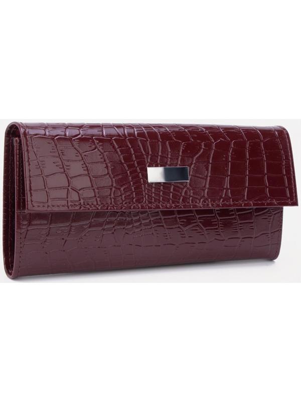 Кошелёк на кнопке, цвет бордовый