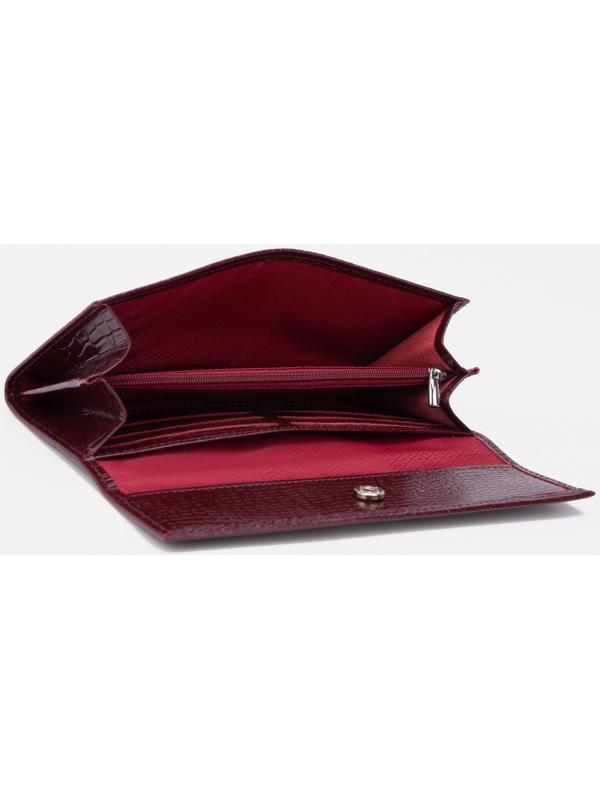 Кошелёк на кнопке, цвет бордовый
