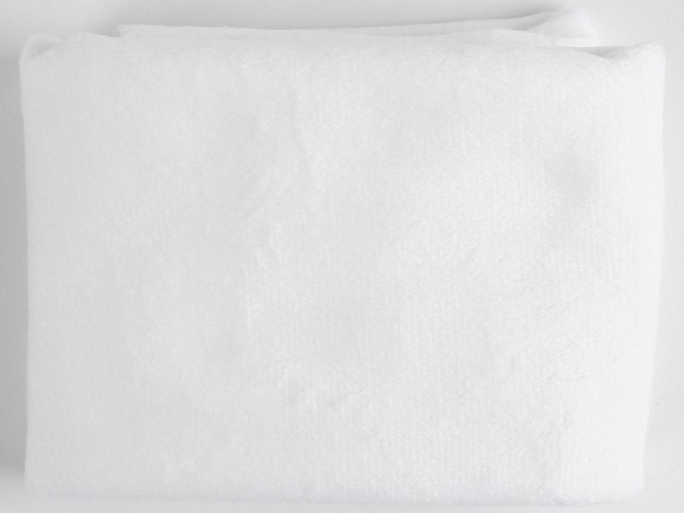 Отрез для рукоделия, плюш, цвет белый, 53 × 50 см