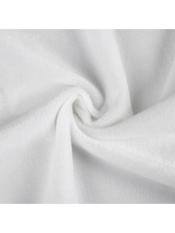 Отрез для рукоделия, плюш, цвет белый, 53 × 50 см