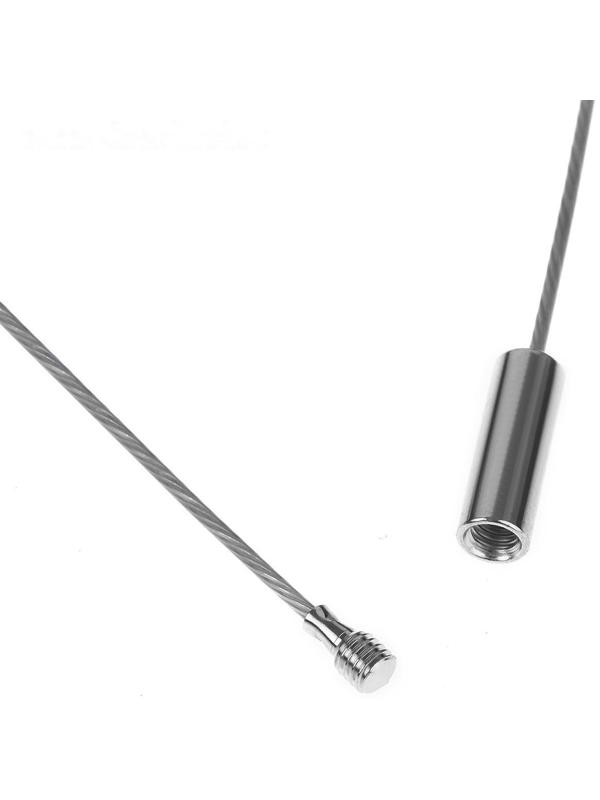 Основа для колье (чокер) с замком, 1мм, набор 5шт, цвет стальной, 45 см