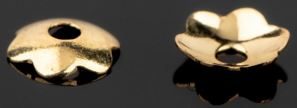 Шапочки для бусин позолота (набор 10шт) 