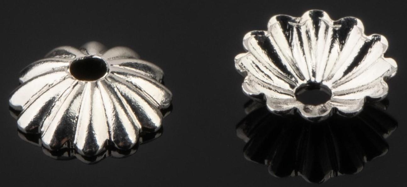 Шапочки для бусин посеребрение (набор 10шт) 