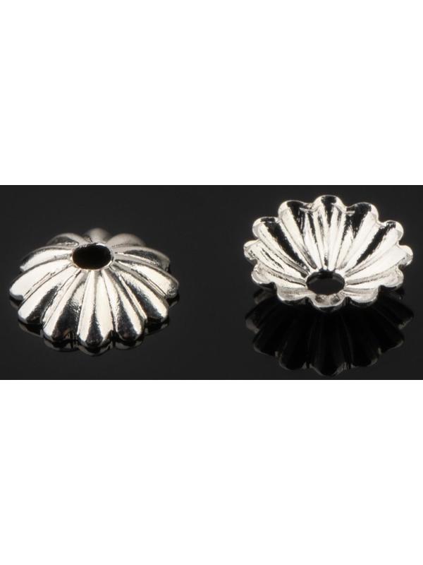 Шапочки для бусин посеребрение (набор 10шт) 