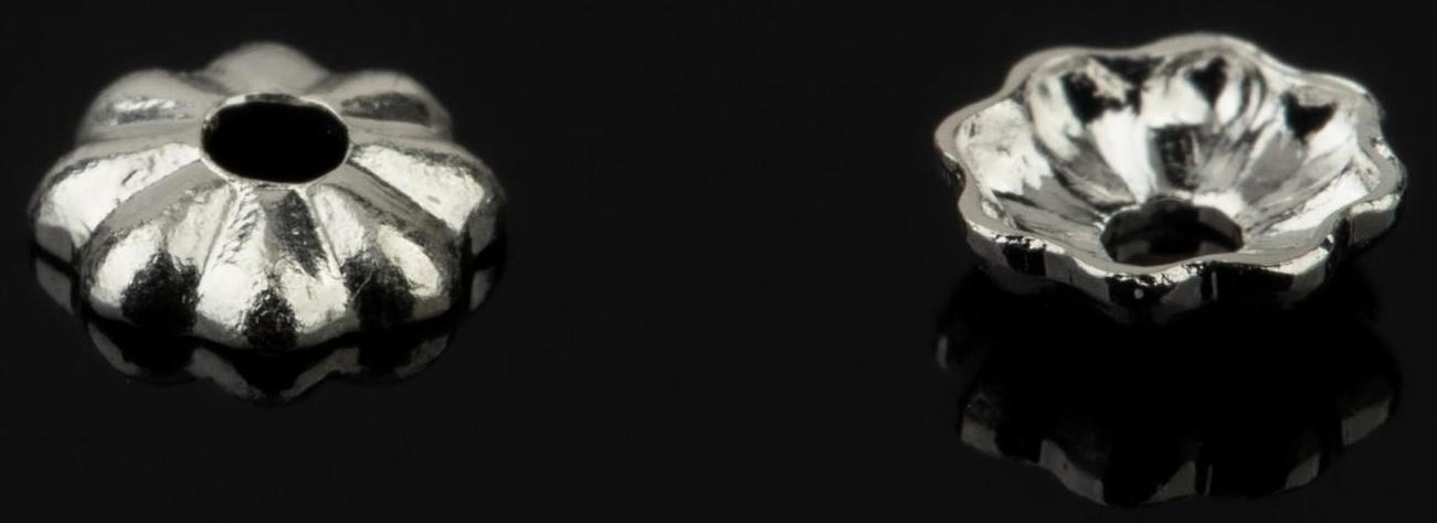 Шапочки для бусин посеребрение (набор 10шт) 