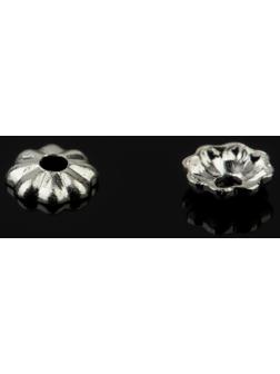 Шапочки для бусин посеребрение (набор 10шт) 