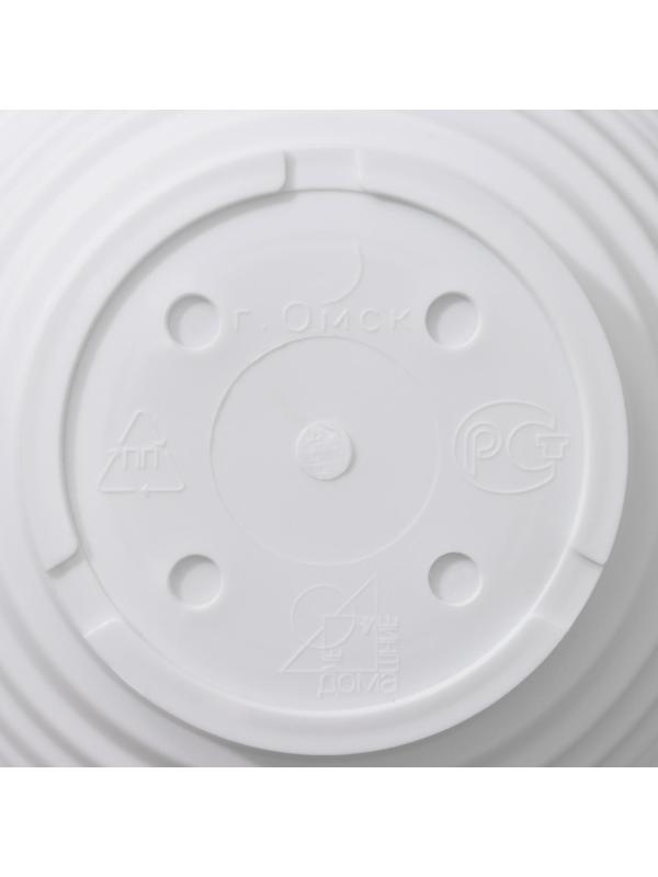 Горшок для цветов с поддоном «Алиса», 0,5 л, цвет белый