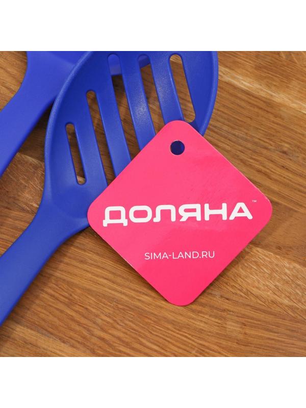 Набор кухонных принадлежностей Доляна «Точки», 5 предметов, цвет синий