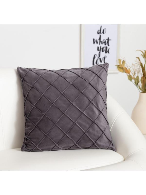 Наволочка декоративная Этель «Соло», цвет серый, размер 43х43 см