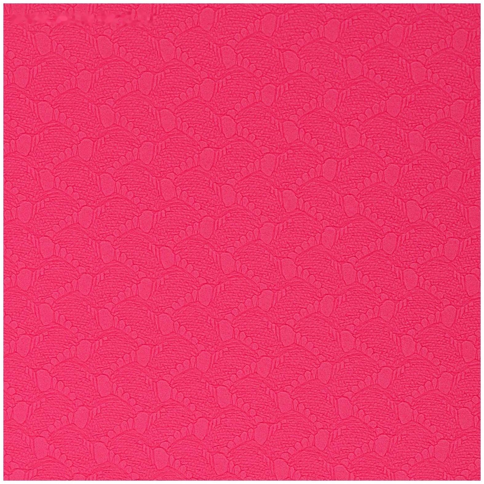 Коврик для йоги, 183 х 61 х 0,6 см, двухцветный, цвет розовый