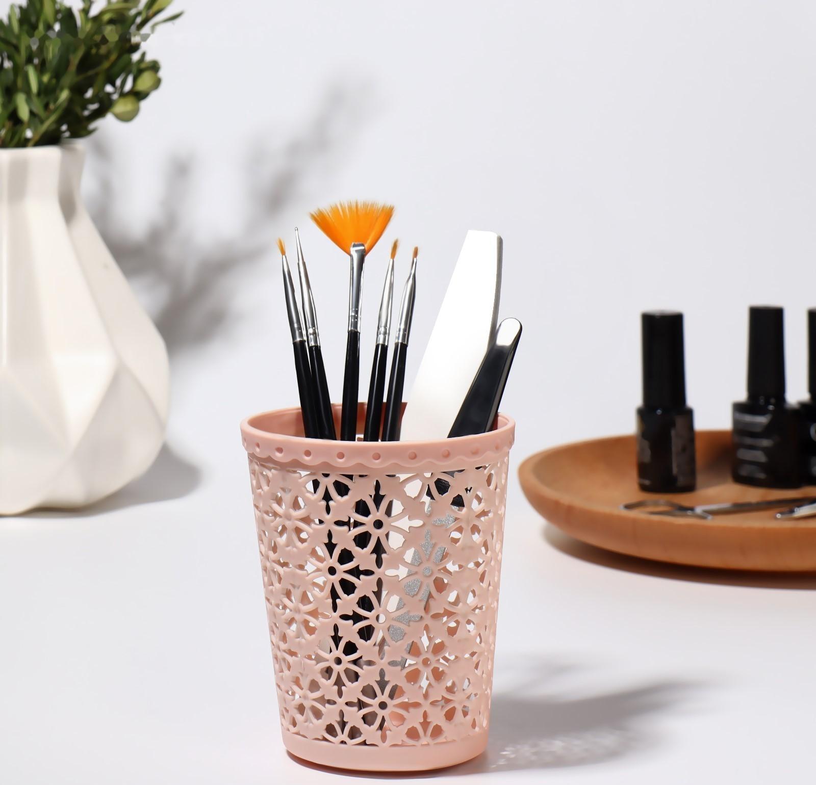 Подставка для хранения маникюрных/косметических принадлежностей, 10,2 × 8,5 см, цвет МИКС