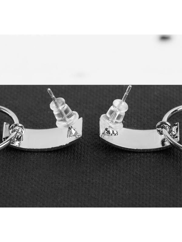 Серьги висячие со стразами 